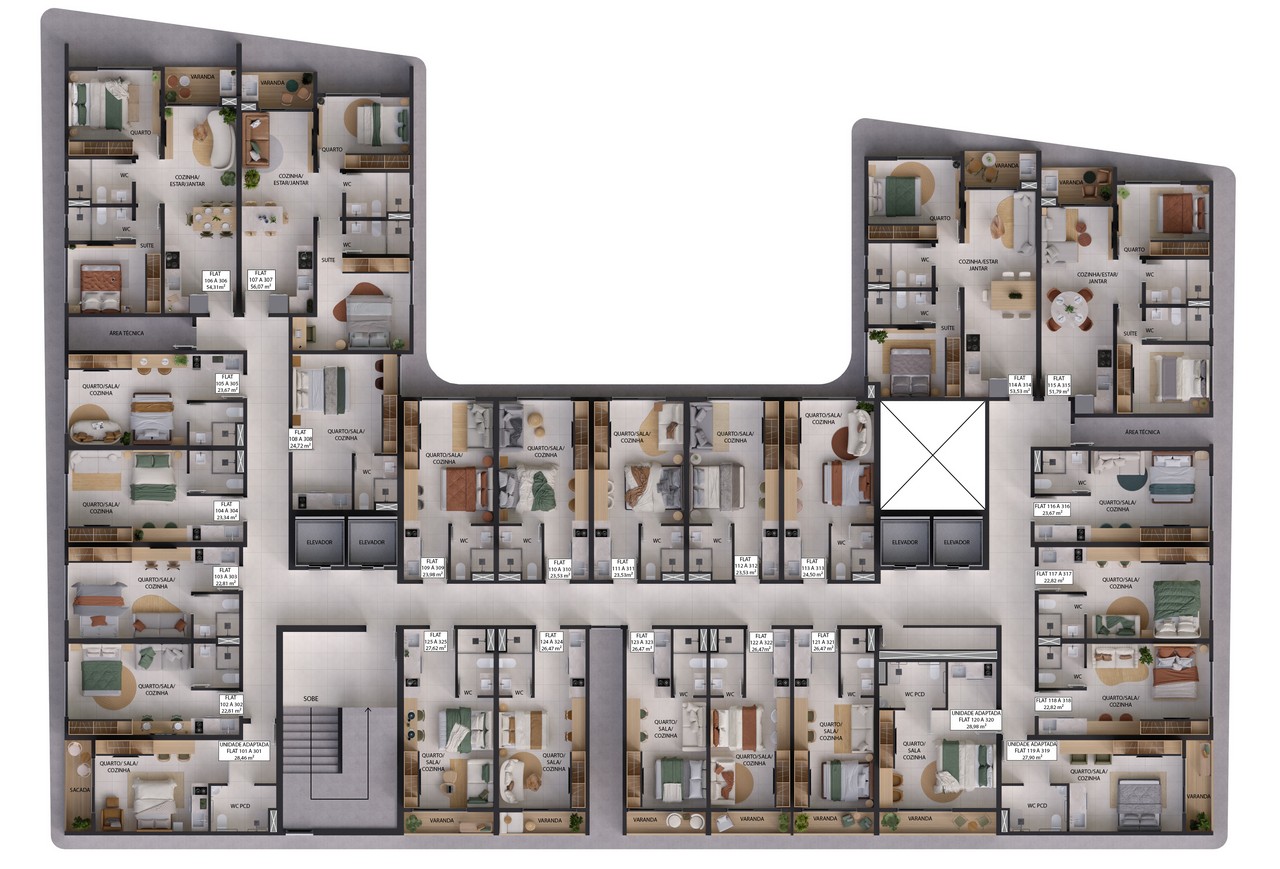 Studio - 1 quarto